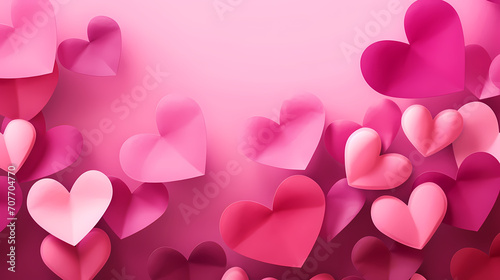 Vibrant Valentine's Day background with red hearts