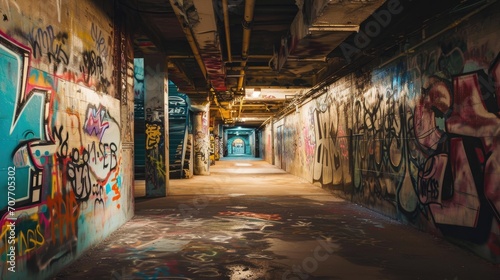 Graffiti in the Underpass: Street Art and Painting © ЮРИЙ ПОЗДНИКОВ