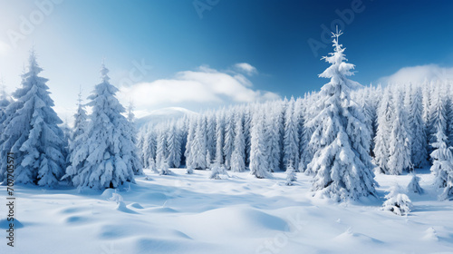 Impressive winter scene of Carpathian mountains © Salman