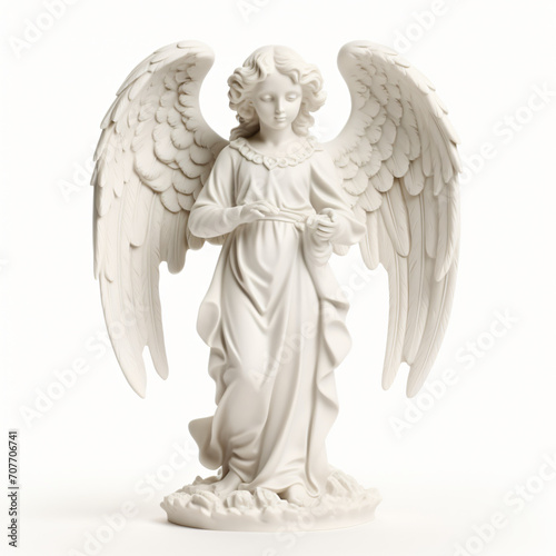 Angel figurines object isolated on white background