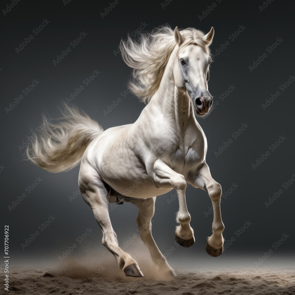 white horse stallion runs gallop white horse stallion runs gallop