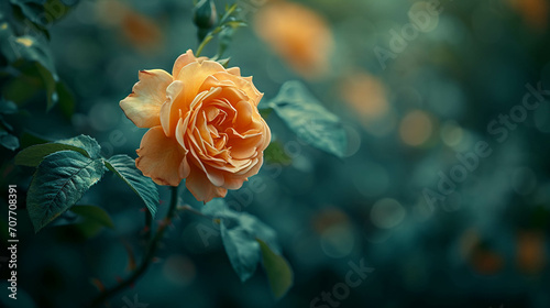 yellow rose in water