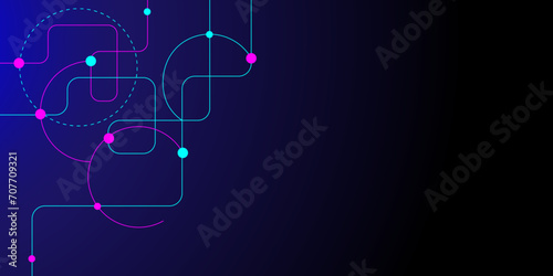 Abstract Global communication. Digital connection with connecting dots and lines. Networking and big data visualization concept background.