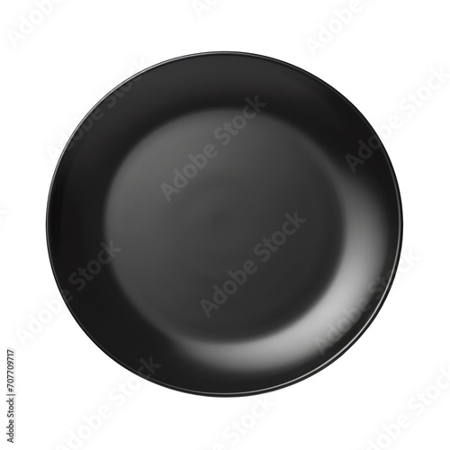 Black plate Isolated on white background