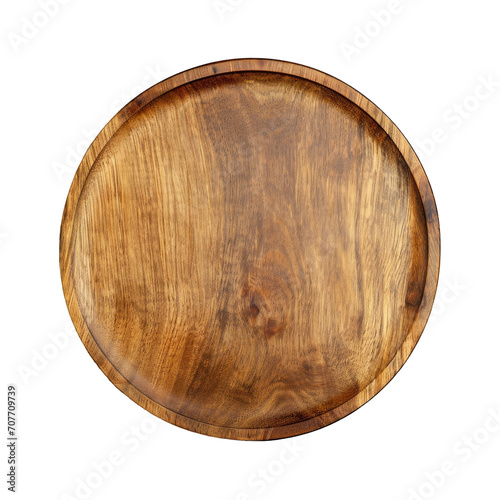Wooden Plate Isolated on white background
