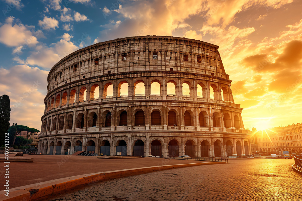 Fototapeta premium Beautiful image of the famous Roman colosseum