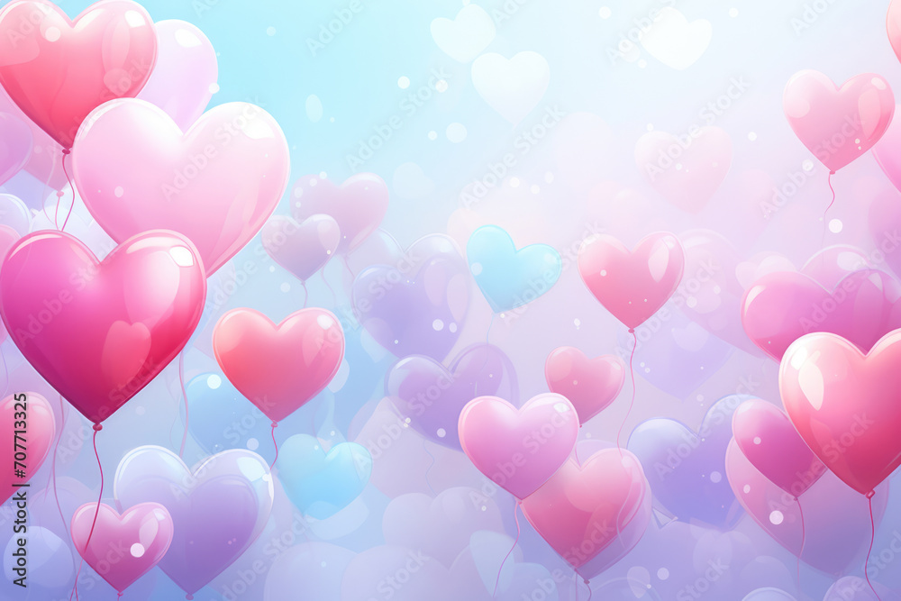 Abstract background with hearts for love day, valentines day