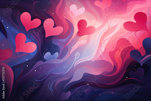 Abstract background, texture with hearts for Valentine's day