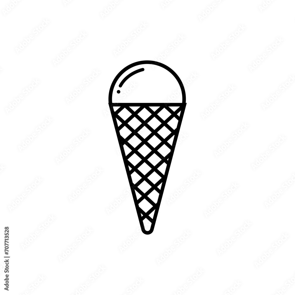 Ice cream vector icon. Waffle cone illustration sign. Ice lolly symbol. Frozen juice logo. Ice cream vector icon. Waffle cone illustration sign. Ice lolly symbol. Frozen juice logo.
