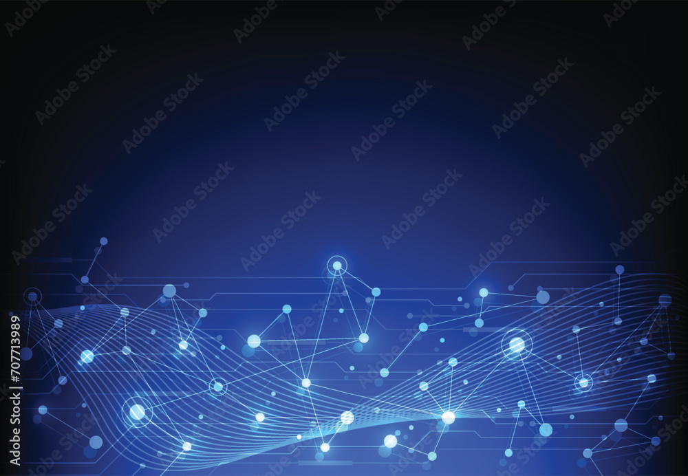Internet connection, abstract sense of science and technology graphic design background. Vector illustration - obrazy, fototapety, plakaty 