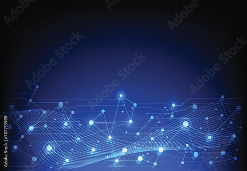 Internet connection, abstract sense of science and technology graphic design background. Vector illustration