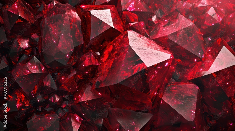 Seamless red ruby background with a radiant shine, showcasing a ...