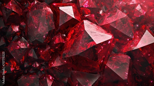 Seamless red ruby background with a radiant shine, showcasing a captivating texture photo