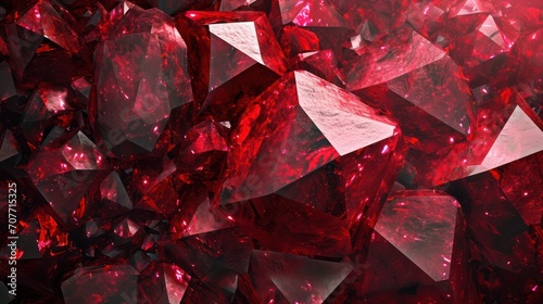 Seamless red ruby background with a radiant shine, showcasing a captivating texture