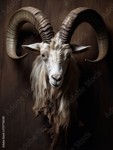 Country Farm Animal: Unique Goat Horns Image © Michael