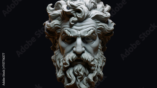 Head of the greek god statue generated by AI