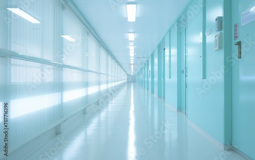 Blur image background of corridor in hospital