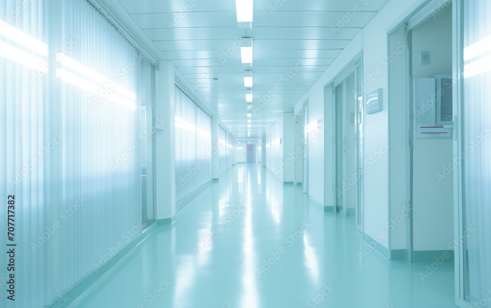 Blur image background of corridor in hospital