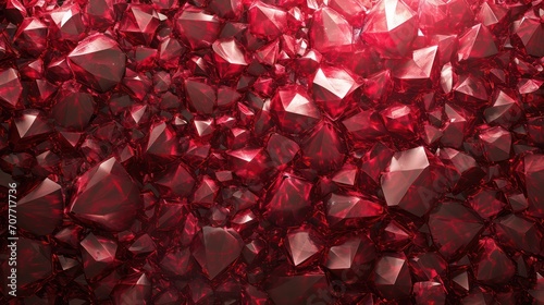 Seamless red ruby background with a radiant shine, showcasing a captivating texture