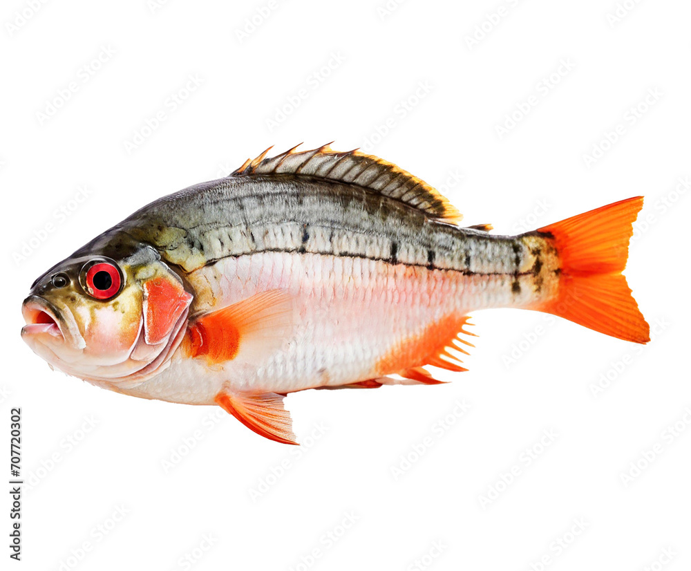 European Perch on transparent ackground