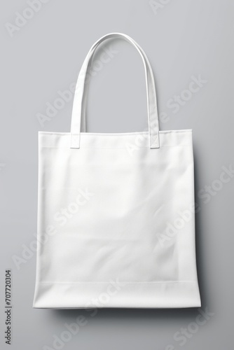 white tote bag grey background