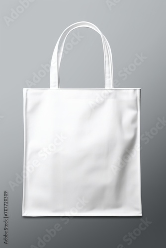 white tote bag grey background photo