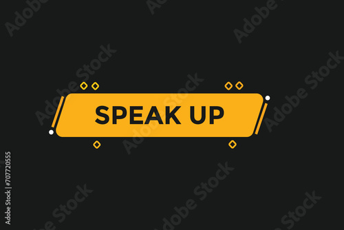 new website, click button learn speak up, level, sign, speech, bubble banner 