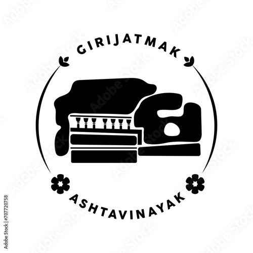Girijatmak Temple vector icon photo