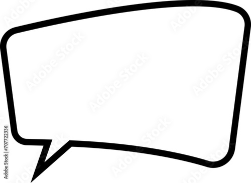 Talk bubble speech icon. Blank empty bubble vector illustration design element. Chat on line symbol template editable stock. Dialogue balloon sticker silhouette isolated on transparent background.