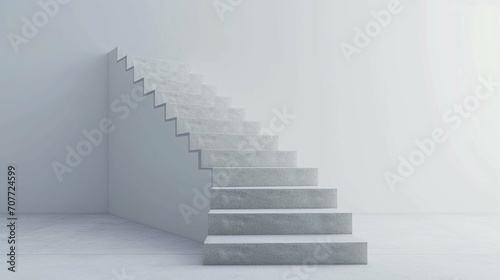  Career growth represented by digital stairs, ai generated isolated on a white background 