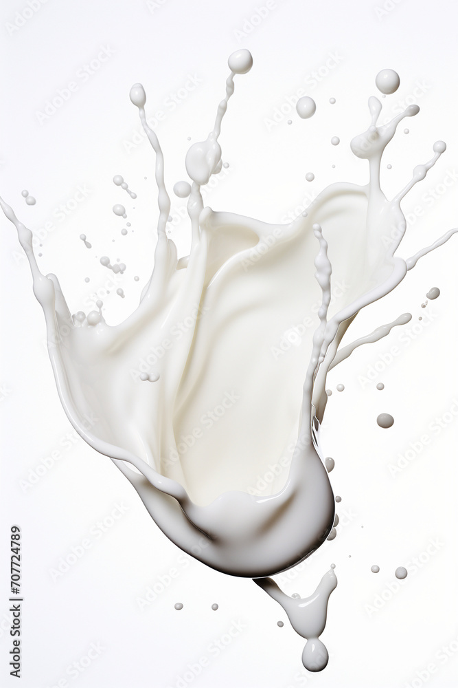 Pure Delight: Isolated Milk and Paint Splashes for Creative Design
