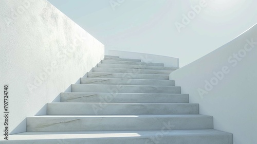  Career growth represented by digital stairs, ai generated isolated on a white background  © sania