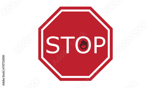 stop sign isolated on white