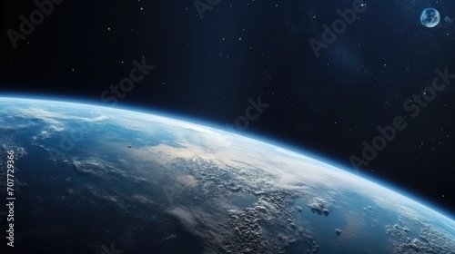 planet close-up from space. View of the earth from outer space
