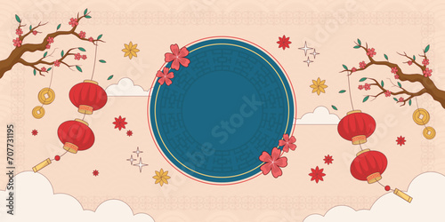 Chinese New Year Decoration Traditional Background