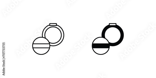 face powder icon with white background vector stock illustration