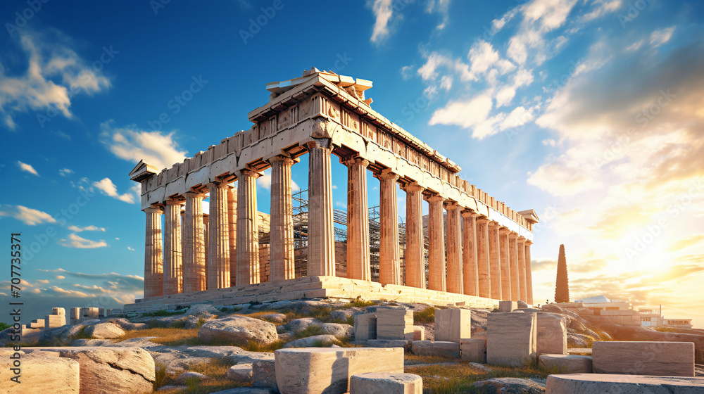 Fototapeta premium Parthenon temple on the Acropolis of Athens Greece