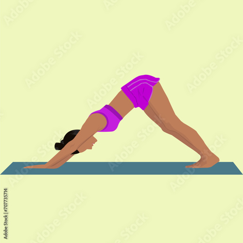 woman doing yoga exercise photo