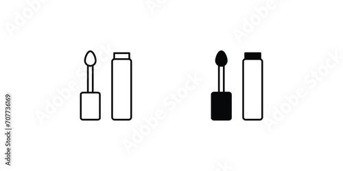 concealer icon with white background vector stock illustration