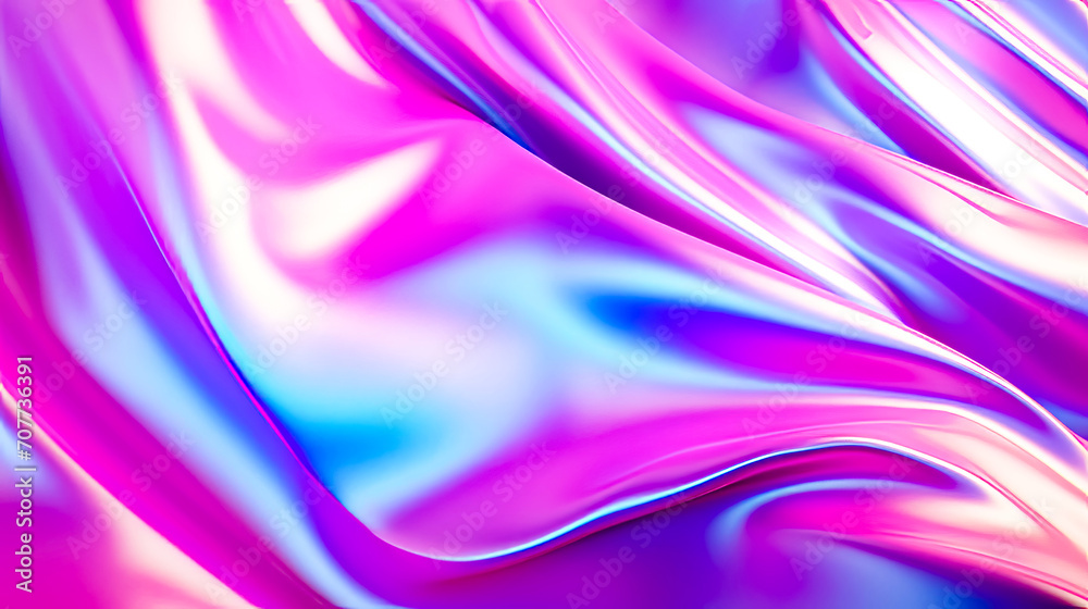 Obraz premium Close up view of pink and blue background with wavy design.