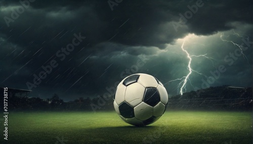 _A_soccer_ball_on_the_grass_field © Mubasher 