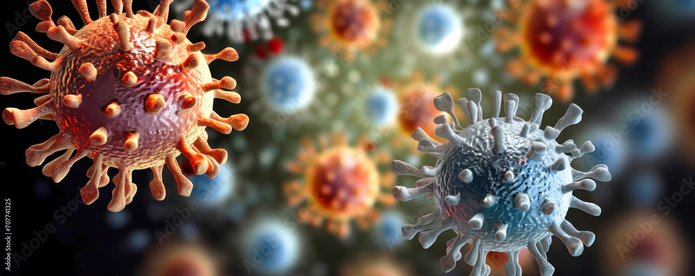 Development and creation of a vaccine to combat the virus. Viruses under a microscope. Reproduction of influenza, AIDS, cancer and hepatitis viruses. Infection. Development and creation of a vaccine to combat the virus. Viruses under a microscope. Reproduction of influenza, AIDS, cancer and hepatitis viruses. Infection.
