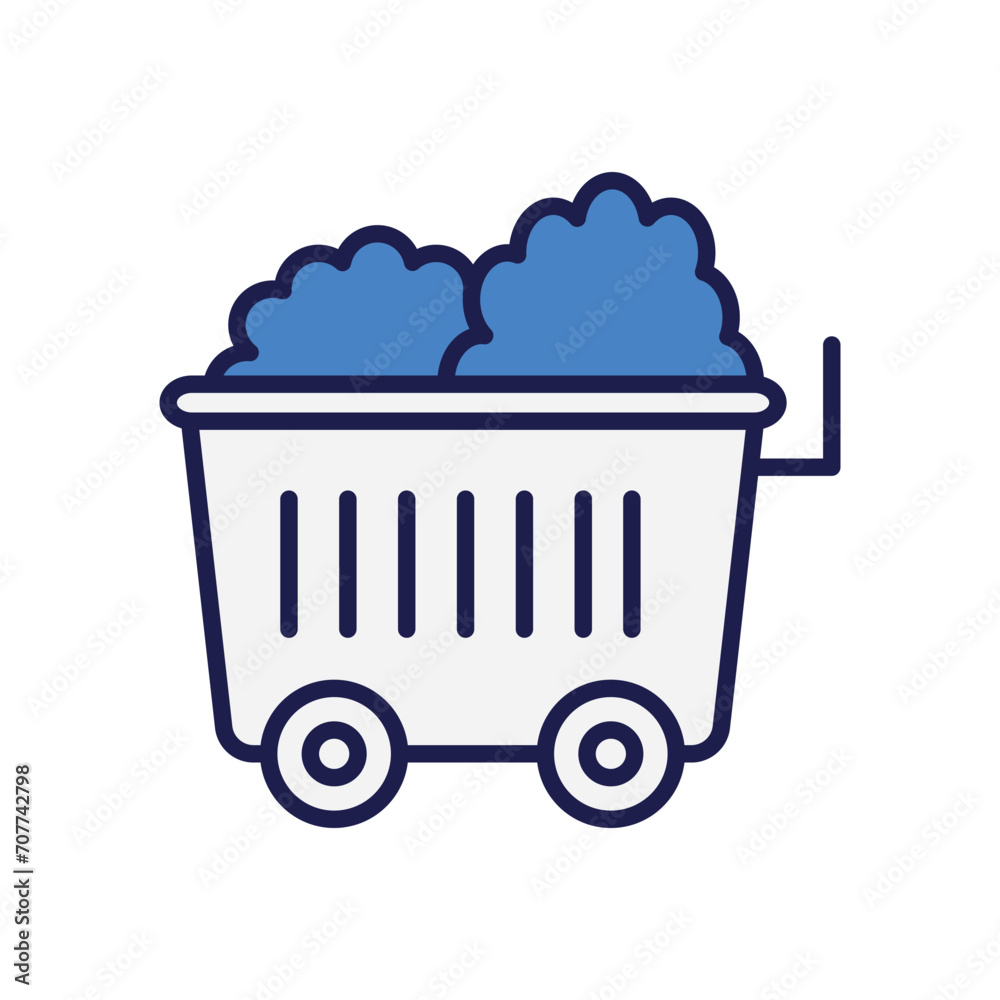 coal minning icon with white background vector stock illustration coal minning icon with white background vector stock illustration