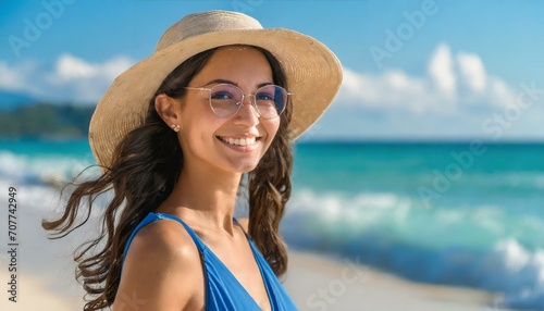 woman in bikini on the beach
