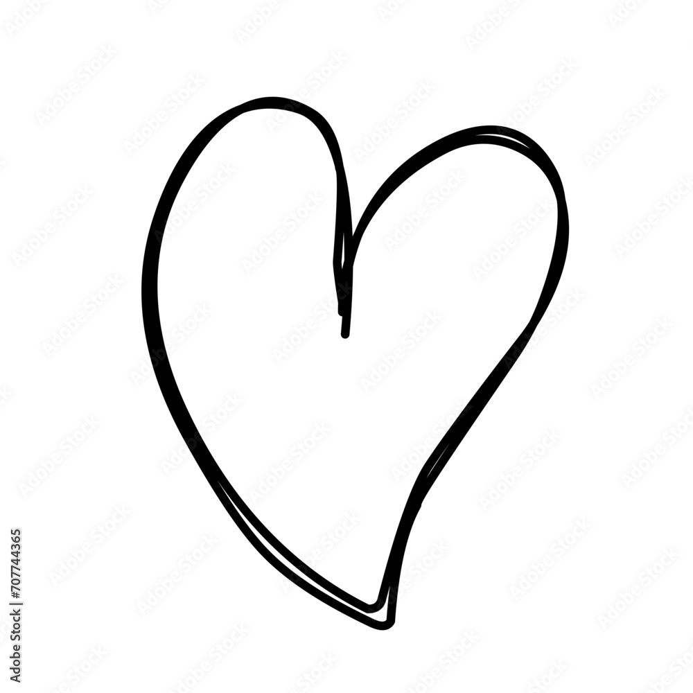 Hand drawn heart. Design element for Valentine's day. Hand drawn heart. Design element for Valentine's day.