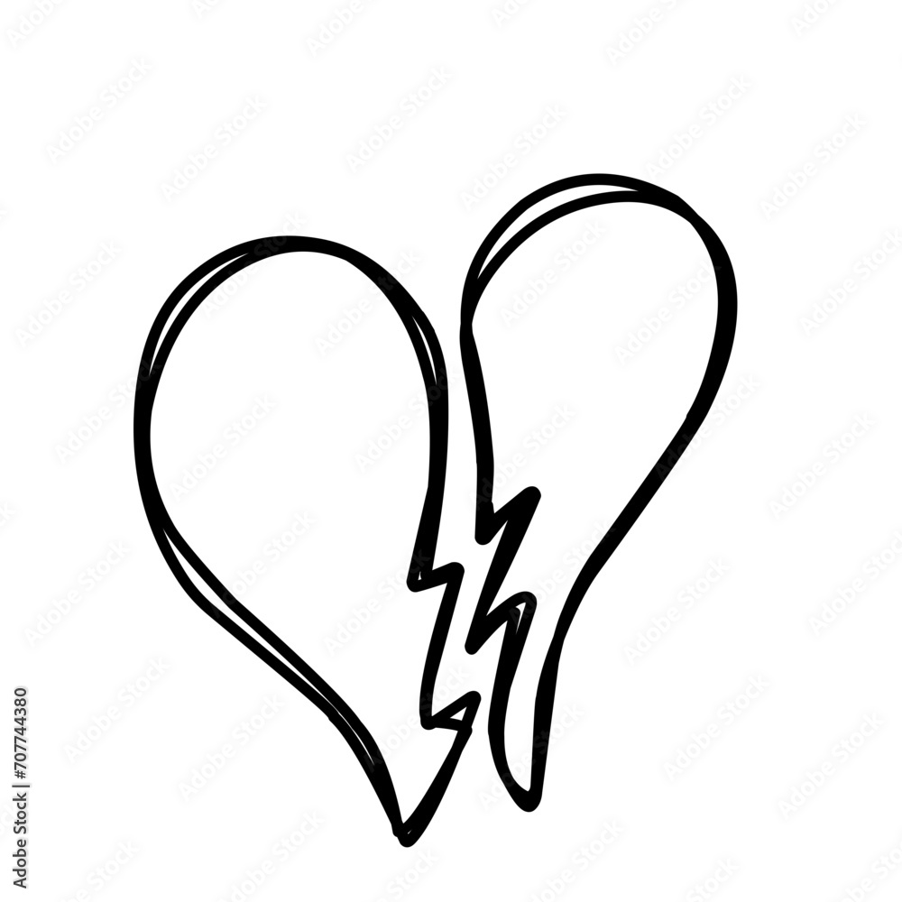 Hand drawn heart. Design element for Valentine's day. Hand drawn heart. Design element for Valentine's day.
