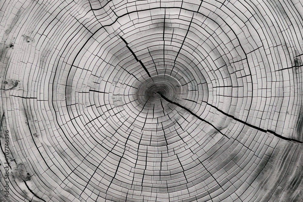 Organic Textures: Detailed Cut Wood in Warm Gray Tones. Cross section of tree trunk. Generative ai Organic Textures: Detailed Cut Wood in Warm Gray Tones. Cross section of tree trunk. Generative ai