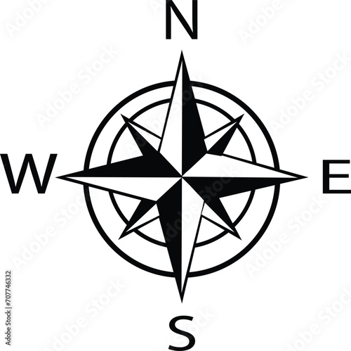 Compass icons vector isolated on transparent background. Compass symbol. Wind rose sign. North, South, East, West. Vector, Wind Rose Compass Navigation Icons, travel symbol, silhouette flat vector.