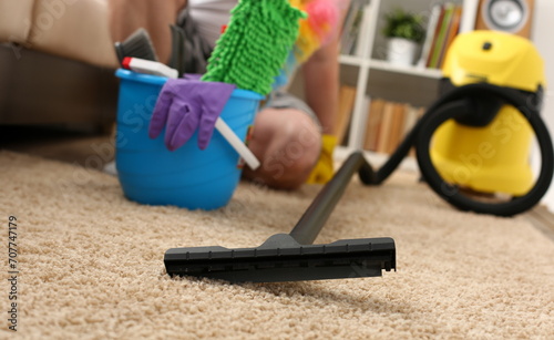 Home care for carpet vacuum cleaner from dirt and life style