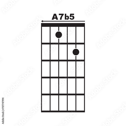 A7 b5  guitar chord icon